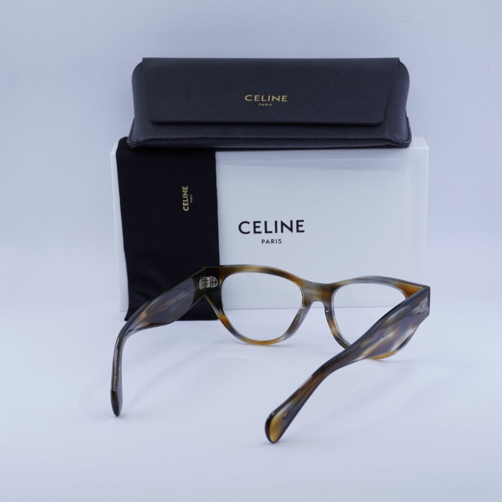 Celine CL50012I 055 Eyeglasses Havana 50mm Cat Eye Frame - Picture 9 of 9